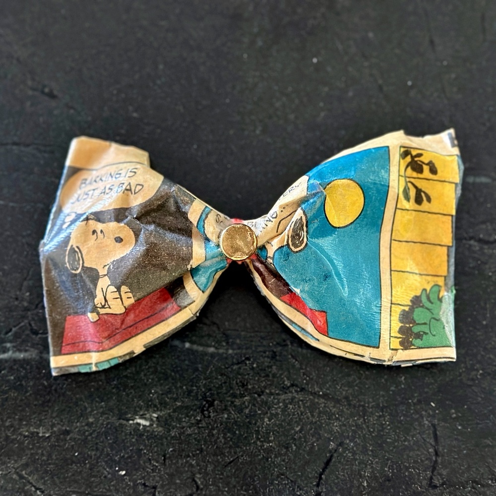 Snoopy Paper Mache Barrette Bow